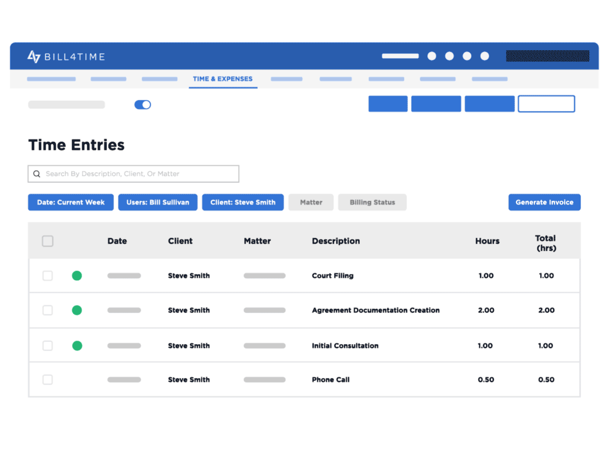Invoice templates in Bill4Time