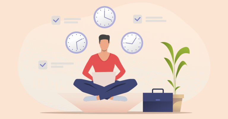 Lawyer managing time working remotely