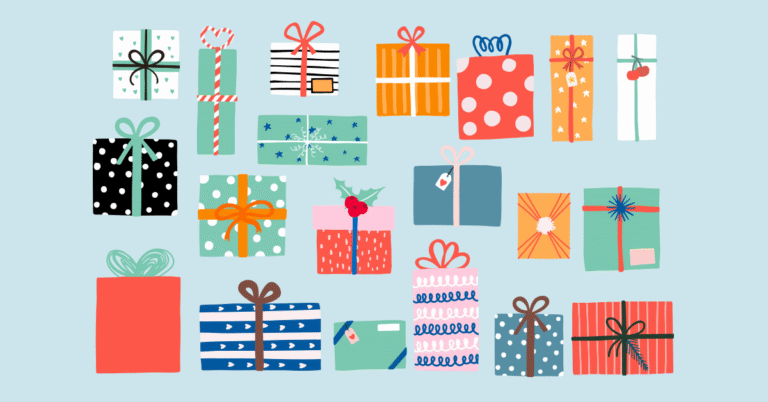 Colorful packages filled with gifts for lawyers
