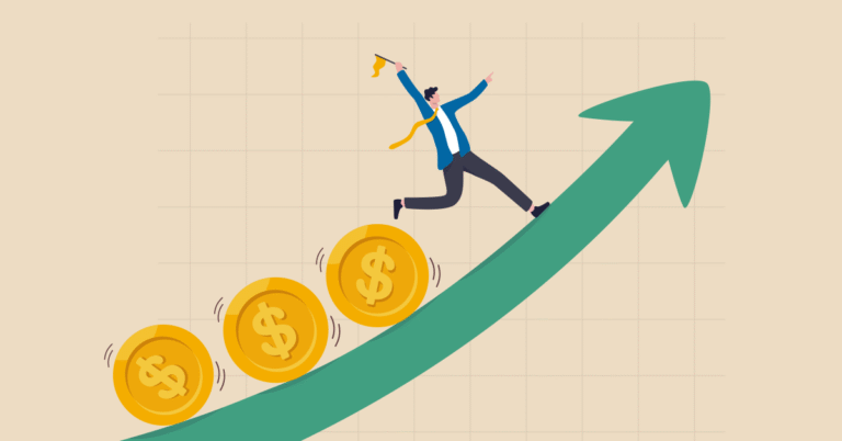 Illustration of lawyer growing revenue.