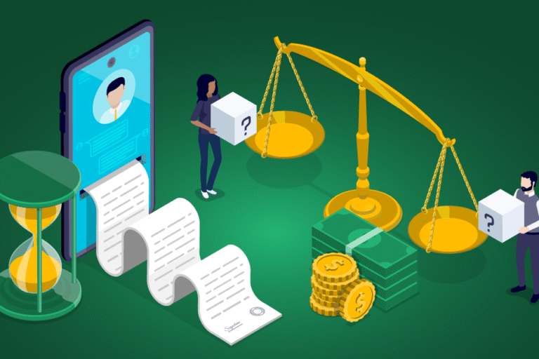 An illustration of lawyers using data to determine what the best attorney time and billing software is